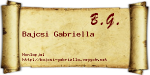 Bajcsi Gabriella névjegykártya